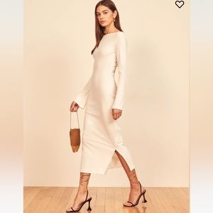 Reformation Nessa Dress Cream Size Medium NWOT